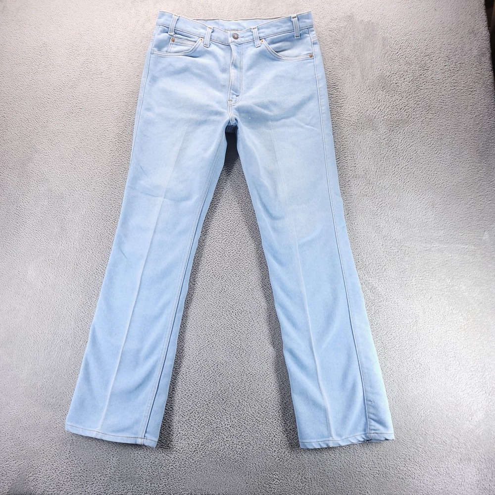 VTG Levis 517 Jeans Mens 34x34 Blue Slim Bootcut Light Wash 80s Made In USA